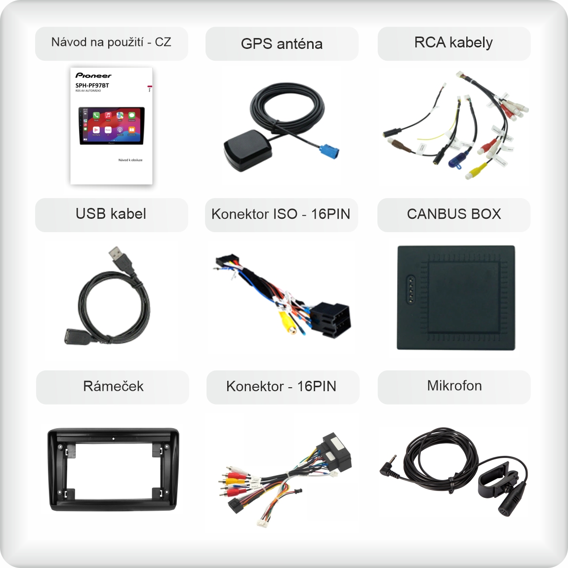 CZ příslušenství pro autorádio Pioneer SPH - PF97BT pro peugeot ducato 7942 carplay a android auto evtech_cz_1